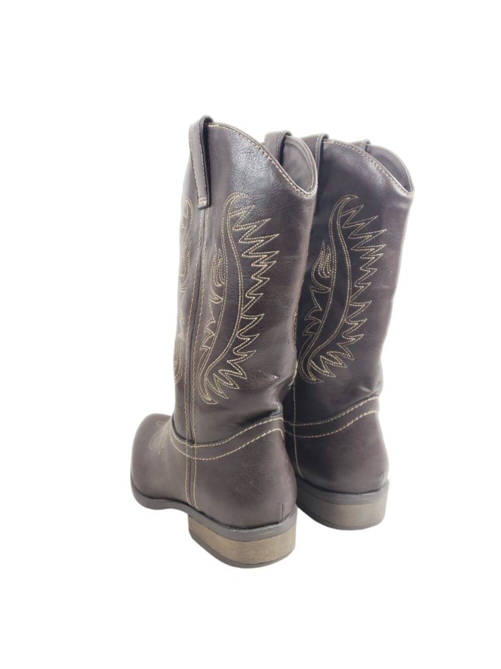 Rampage Womens Size 9 Wamblee Brown Western Cowboy Boots Faux Leather - Picture 4 of 9